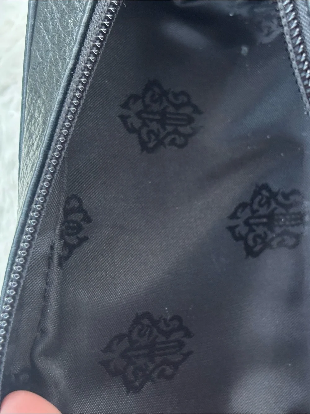 Chrome Hearts Black Leather Sunglass Case W/Card Holder